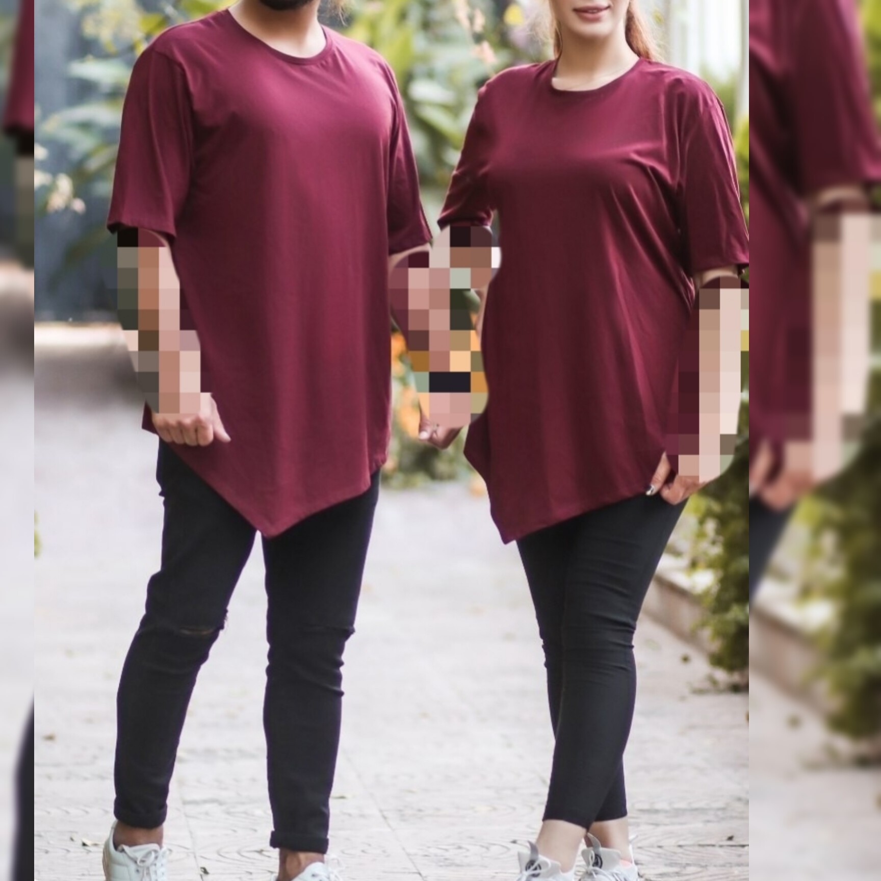 تیشرت ست زنانه و مردانه زوج جنس درجه یک استایل شیک