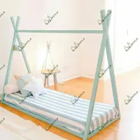 تخت سرخپوستی ام دی اف  سایز کودک(رنگ سفید  )موجود استارسال بصورت پسکرایه است  