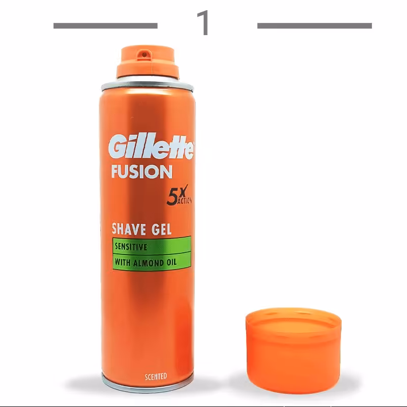 ژل اصلاح فیوژن ژیلت 5 مردانه پوست حساس حجم 200 میل