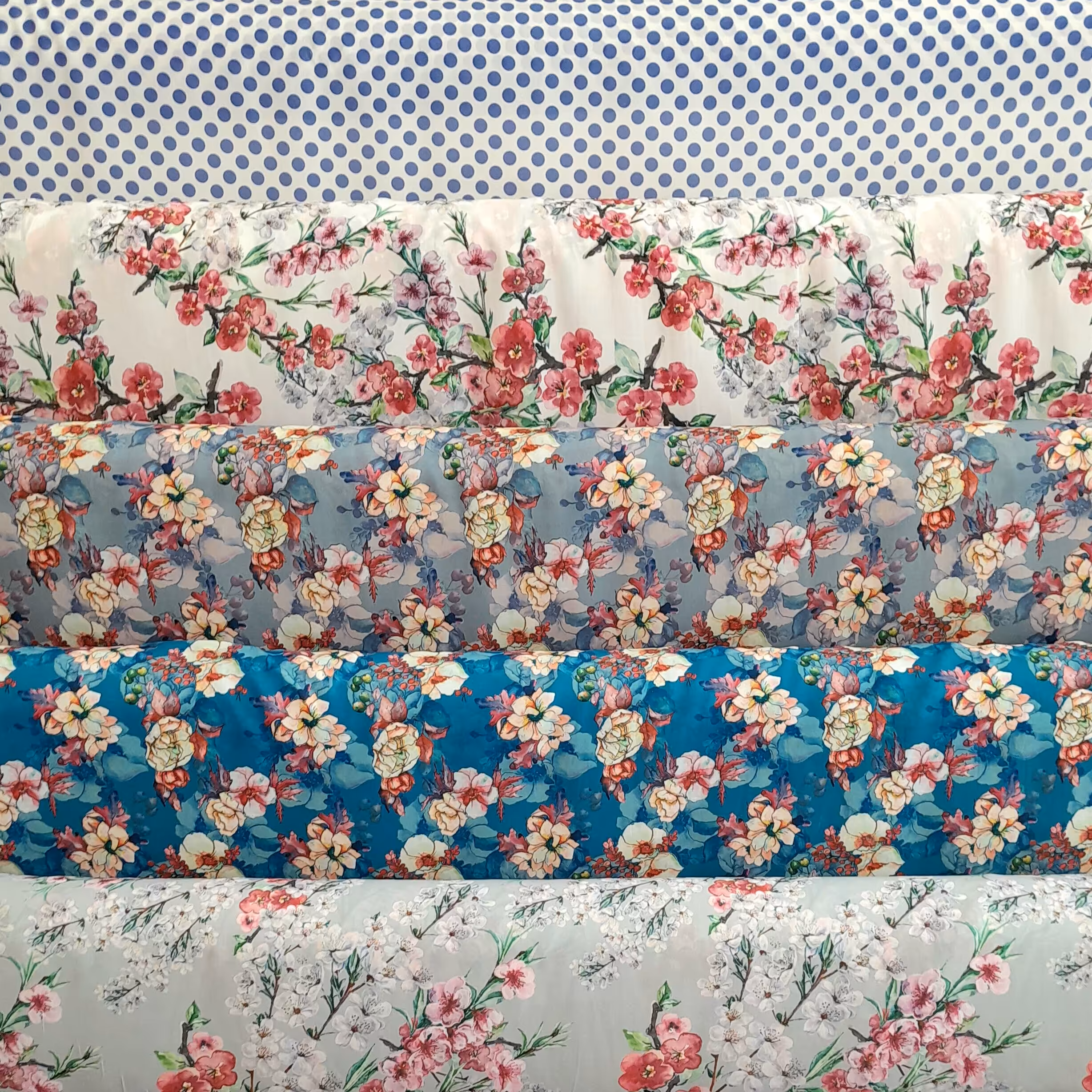 کرپ حریر طرح دار یک متر