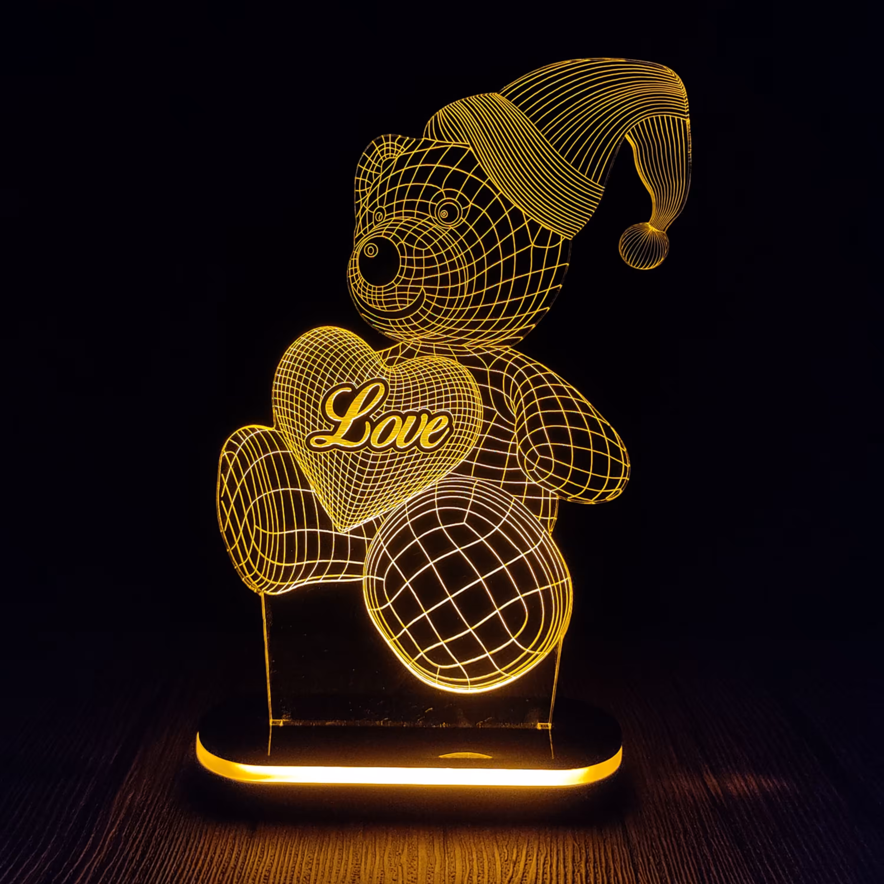 چراغ خواب طرح خرس و قلب ـ ارسال رایگان ـ کد 2023 ـ آماده ارسال