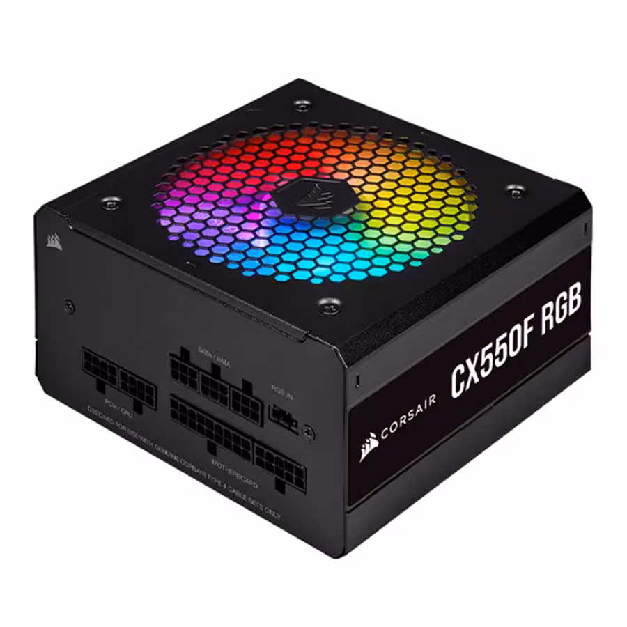 قیمت و خرید پاور کامپیوتر 550 وات تمام ماژولار کورسیر مدل CX550F RGB Bronze | یاس ارتباط