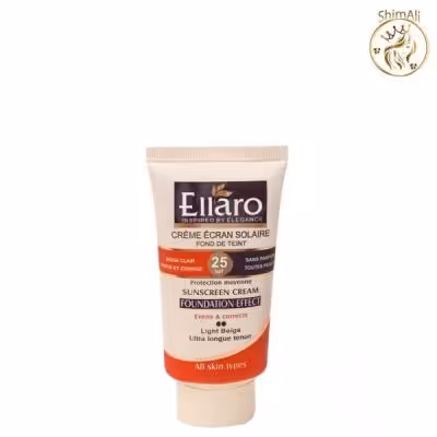 کرم ضد آفتاب الارو SPF25 با پوشش کرم پودری بژ روشن مناسب انواع پوست