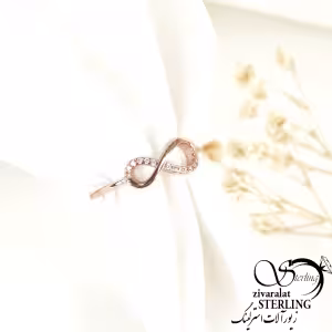 انگشتر رزگلد طرح بینهایت کد 8185