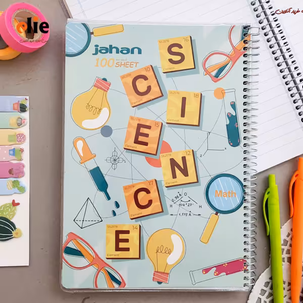 دفتر 100 برگ مجلد جهان طرح 107