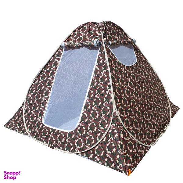 چادر مسافرتی 8 نفره طرح ارتشی مدل CH18 کف ضخیم