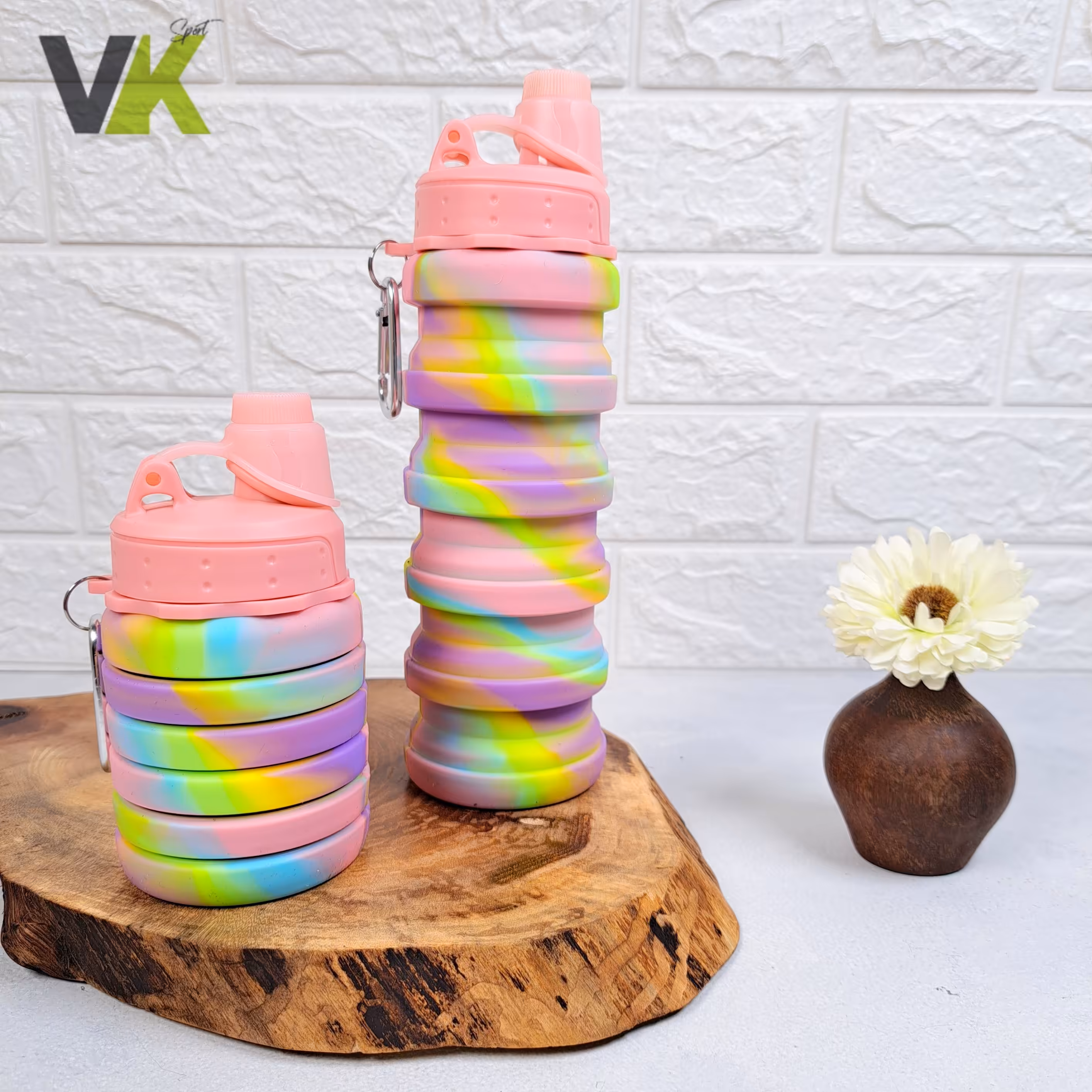 قمقمه فنری رنگ صورتی با کیفیت قبل از ثبت سفارش موجودی بگیرید