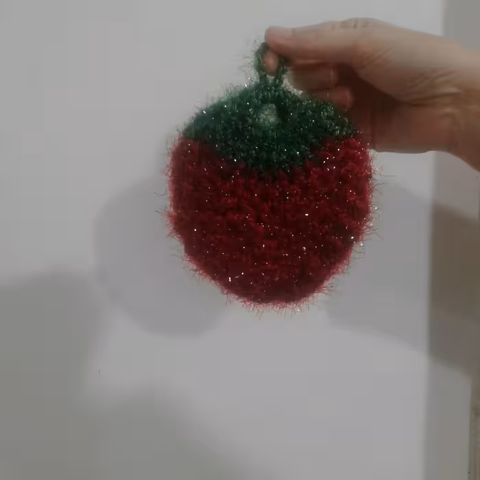 اسکاچ توت فرنگی  -مناسب برای شستن ظروف-خرید اسکاج- اسکاج بافتنی