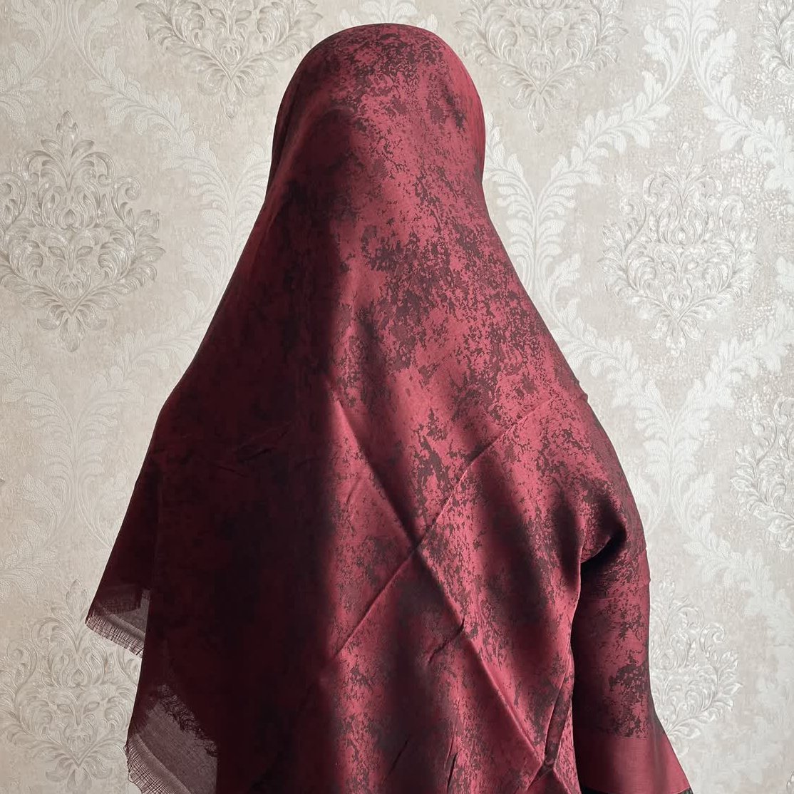 روسری مجلسی شیک زرشکی