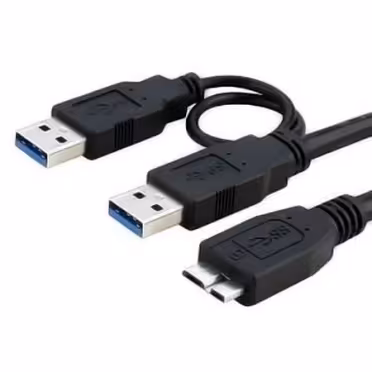 کابل هارد Micro USB3.0 فرانت 1متری با کابل شارژ USB2.0