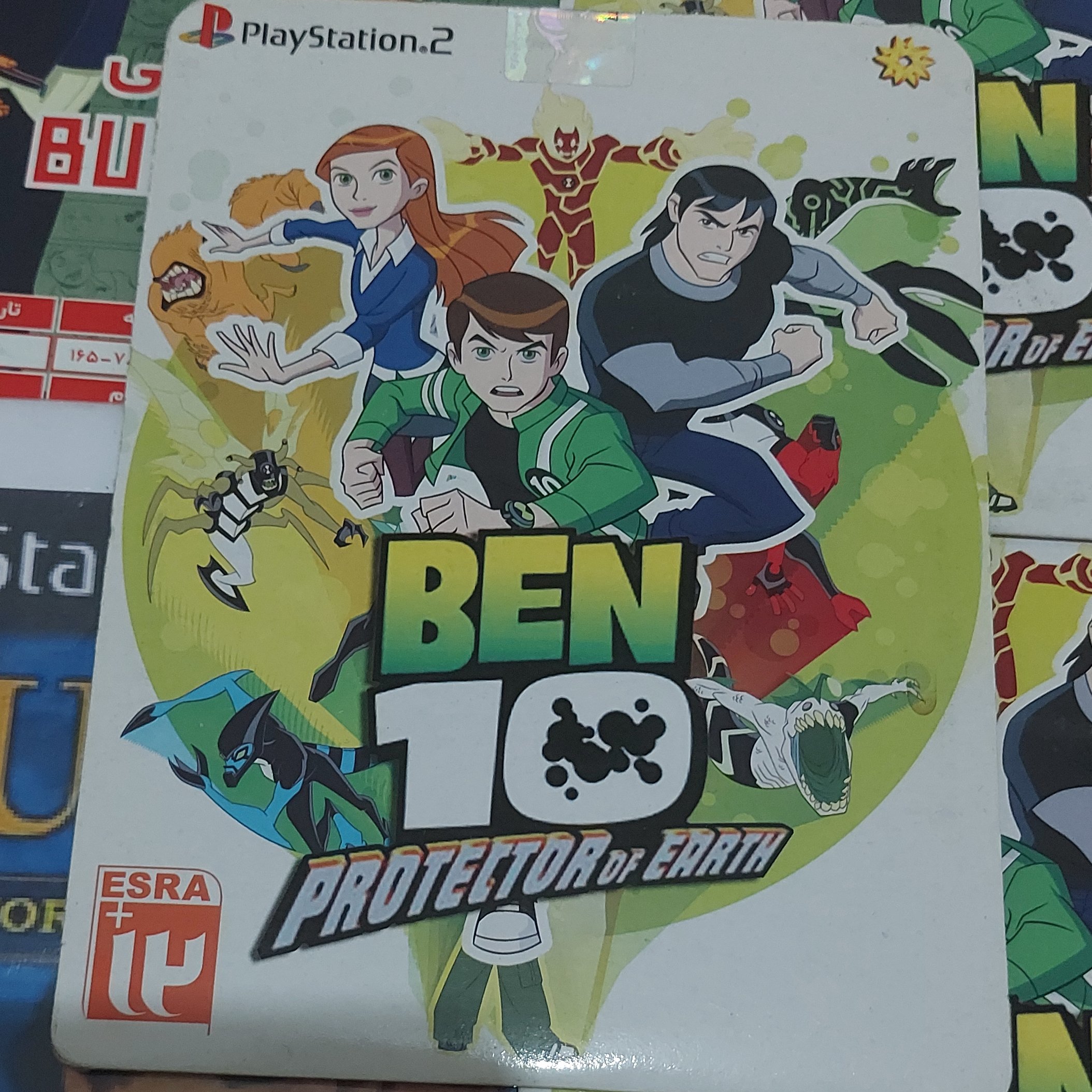 خرید بازی پلی استیشن 2 دو بازی بن تن Ben 10 Protector of the Earth گیم مخصوص ps2 سی دی بازی اکشن play station 2