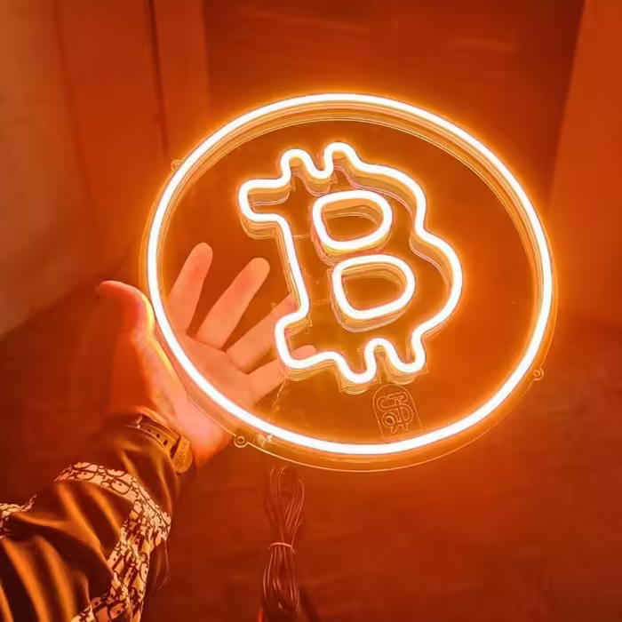 تابلو نئون طرح بیت کوین2 BitCoin