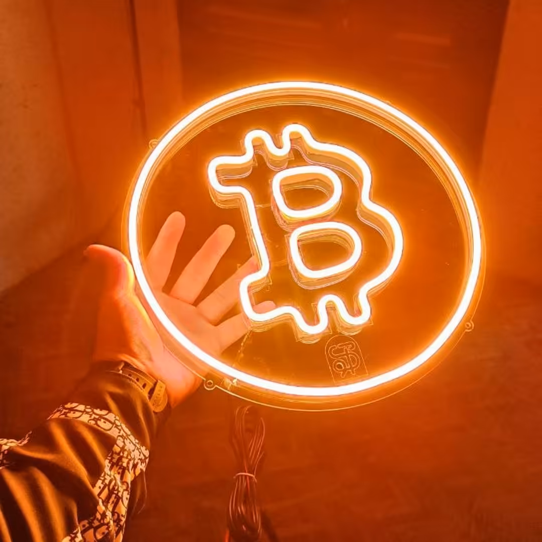 تابلو نئون طرح بیت کوین2 BitCoin