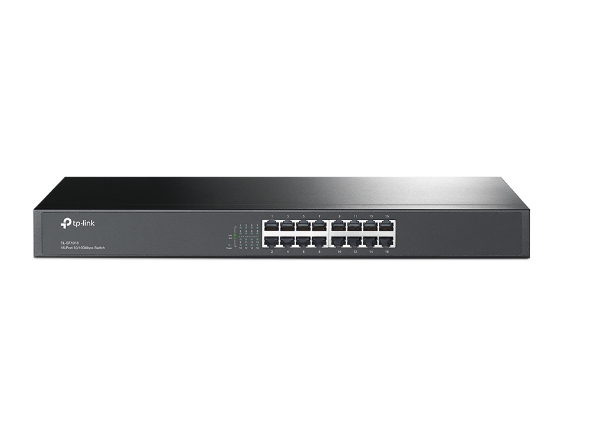 سوییچ 16 پورت مگابیتی و رکمونت تی پی لینک مدل TL-SF1016