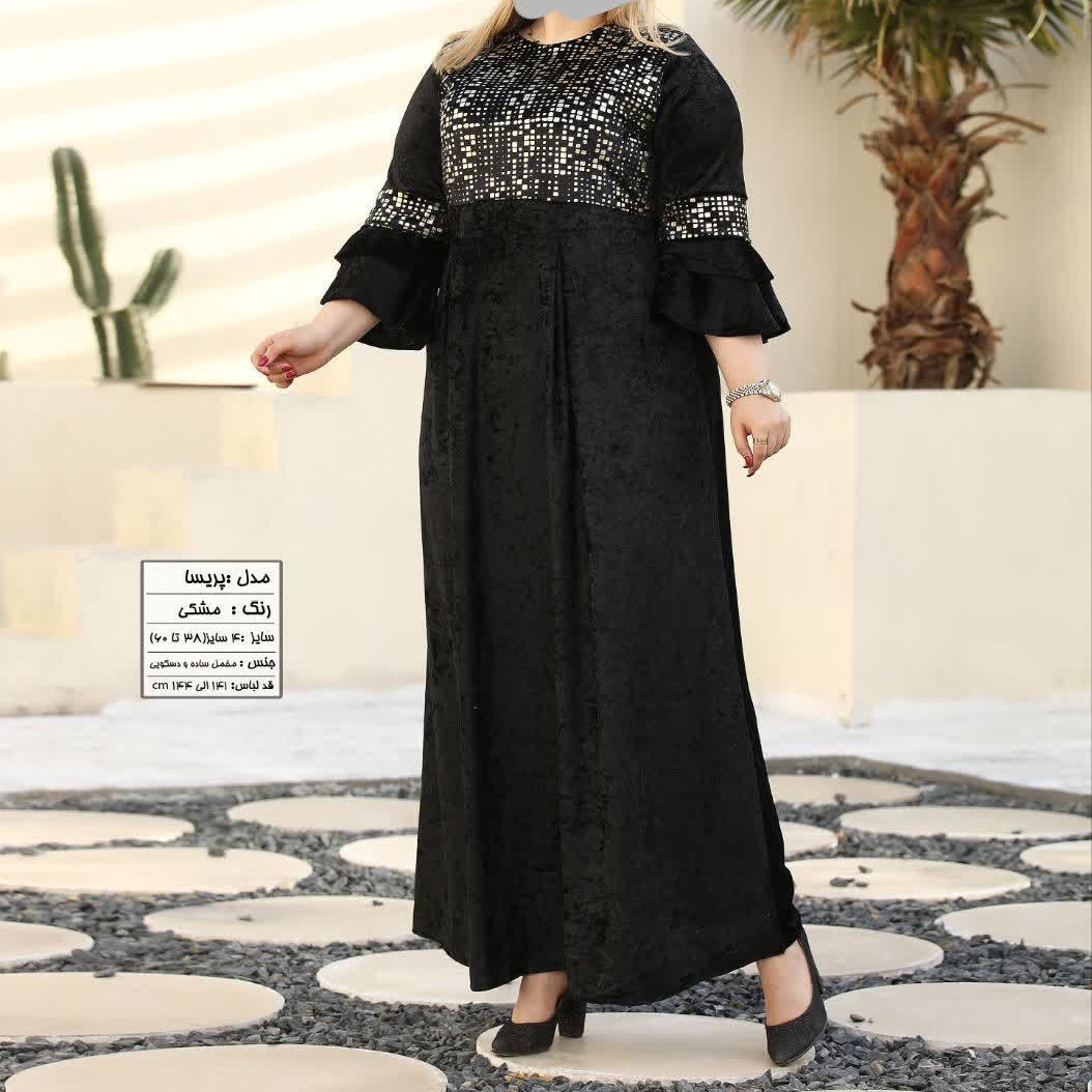 مانتو مخمل ساده و مخمل دیسکویی قواره دار تا سایز60