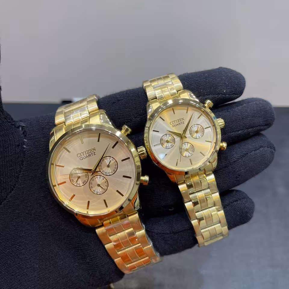فروش ویژه ساعت ست برند سیتیزن VIP. سه موتوره رنگ ثابت ضدآب  CITIZEN VIP