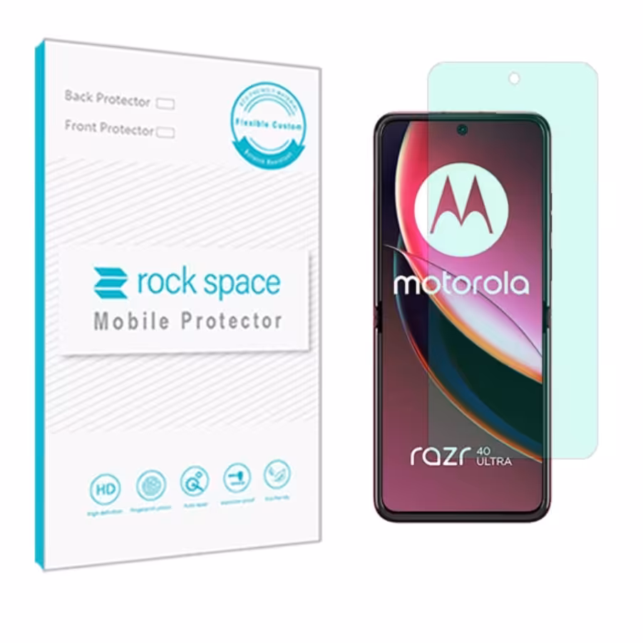 گلس موتورولا Razr 40 Ultra  مدل نانو هیدروژل گرین لایت برند راک اسپیس   