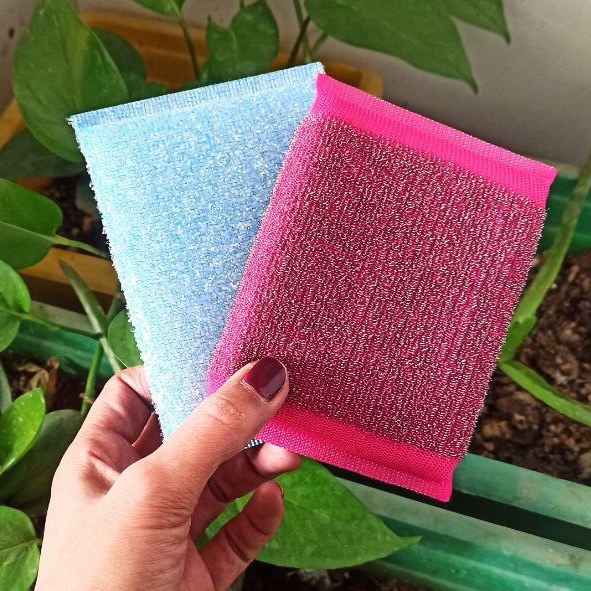 اسکاج وسیم ظرفشویی چندکاره کره ای اصل مت ضدبوضدباکتری بادوام بسته2عددی زبر و نرم