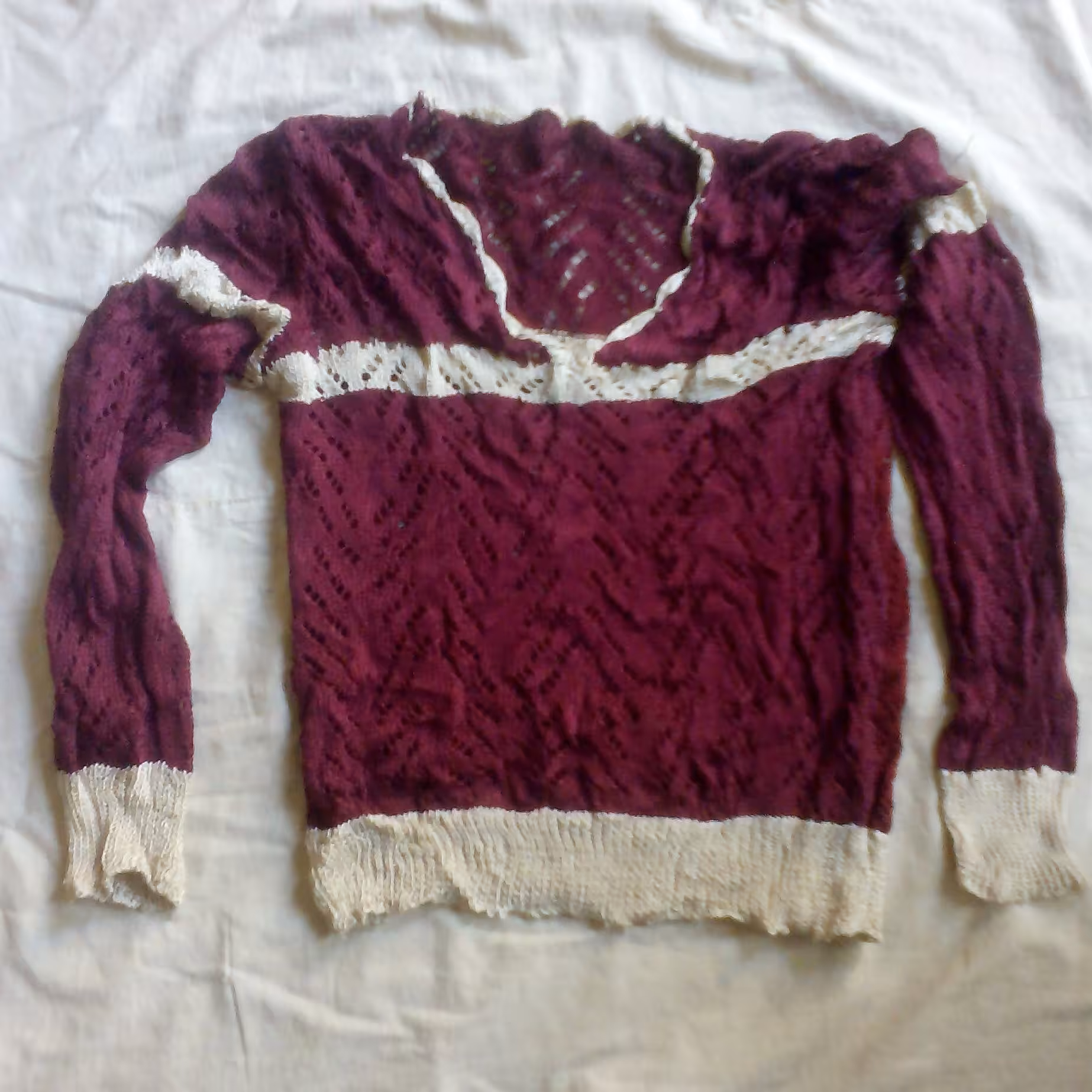 بلوز بافت زرشکی