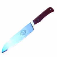 چاقو آشپزخانه حیدری زنجان استیل ضدزنگ طول کل چاقو 20 سانت سایز یک دم دستی دسته فیبر رنگ جیگری