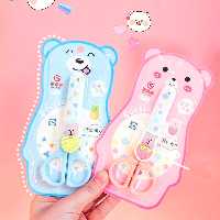 قیچی  تیغه فلزی فانتزی غلافدار طرح خرس