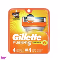 تیغ 5 لبه ژیلت (Gillette) مدل فیوژن 5 پاور بسته 4 عددی