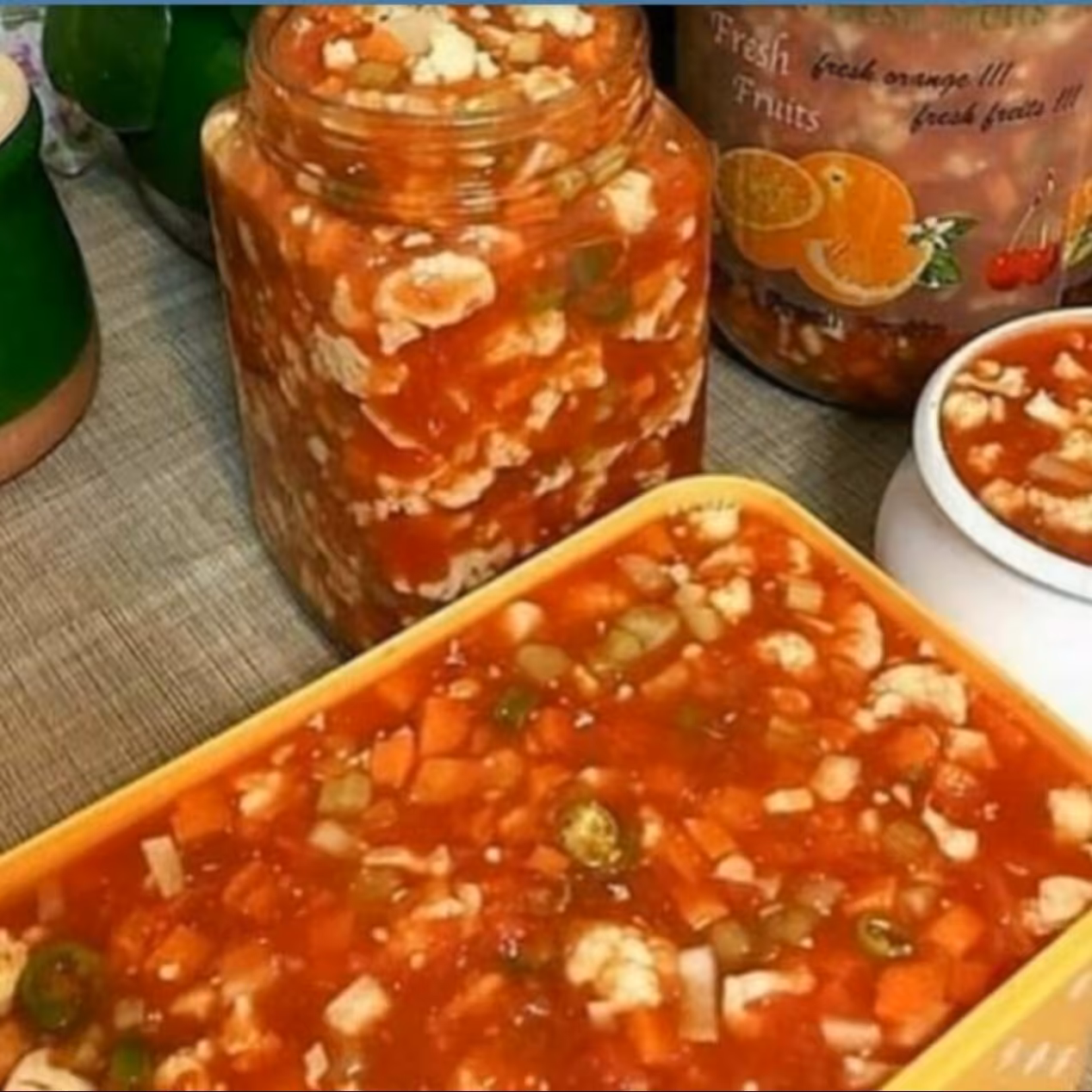 ترشی گوجه محصولات خانگی نفس