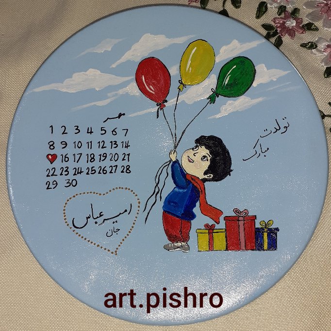 دیوارکوب تولد پسرونه مناسب برای هدیه تولد سایز25