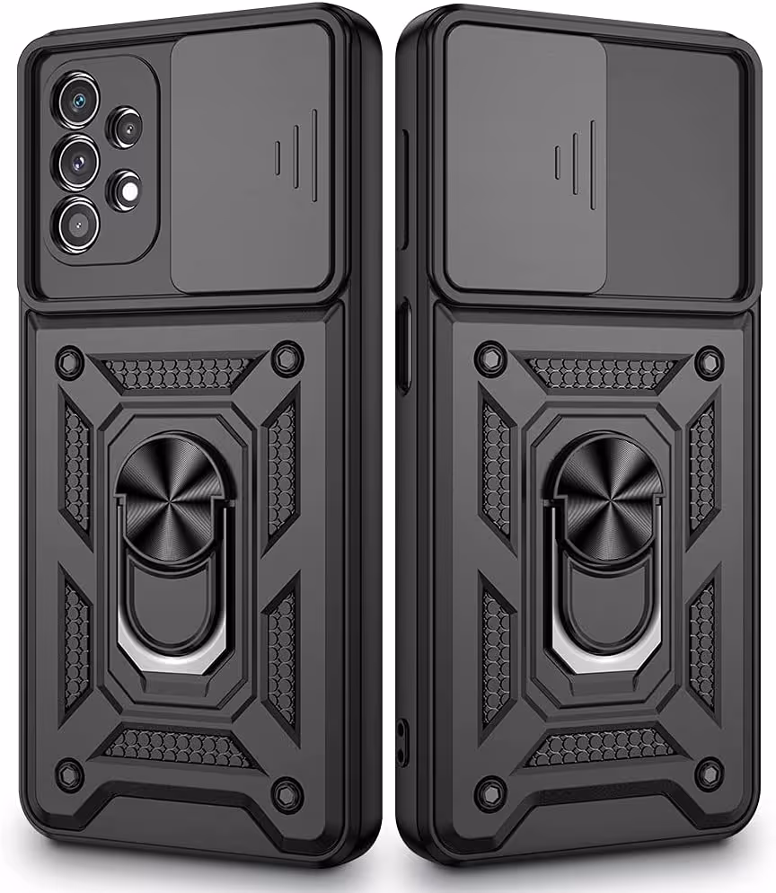 قاب ضد ضربه سامسونگ Samsung Galaxy A32 5G محافظ لنز دار کشویی - مشکی