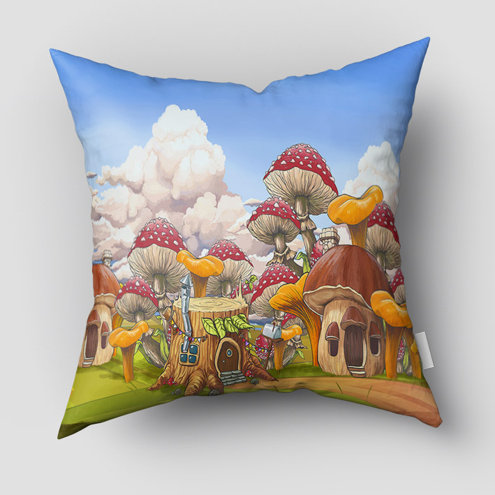 کوسن طرح کودکانه خانه های قارچی PK-4759