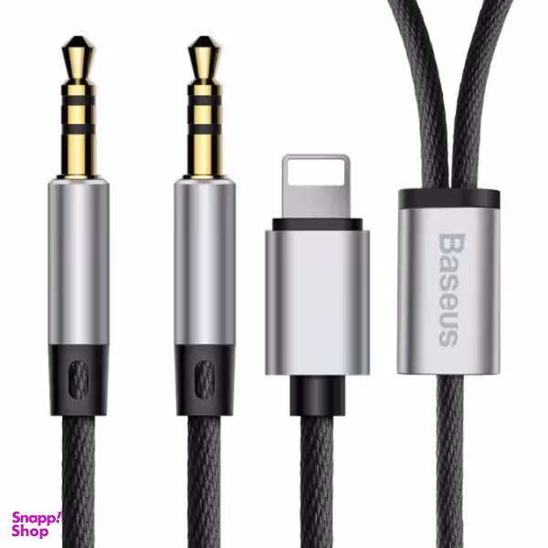 مبدل صدا لایتنینگ به AUX باسئوس مدل L33 طول 1.2 متر