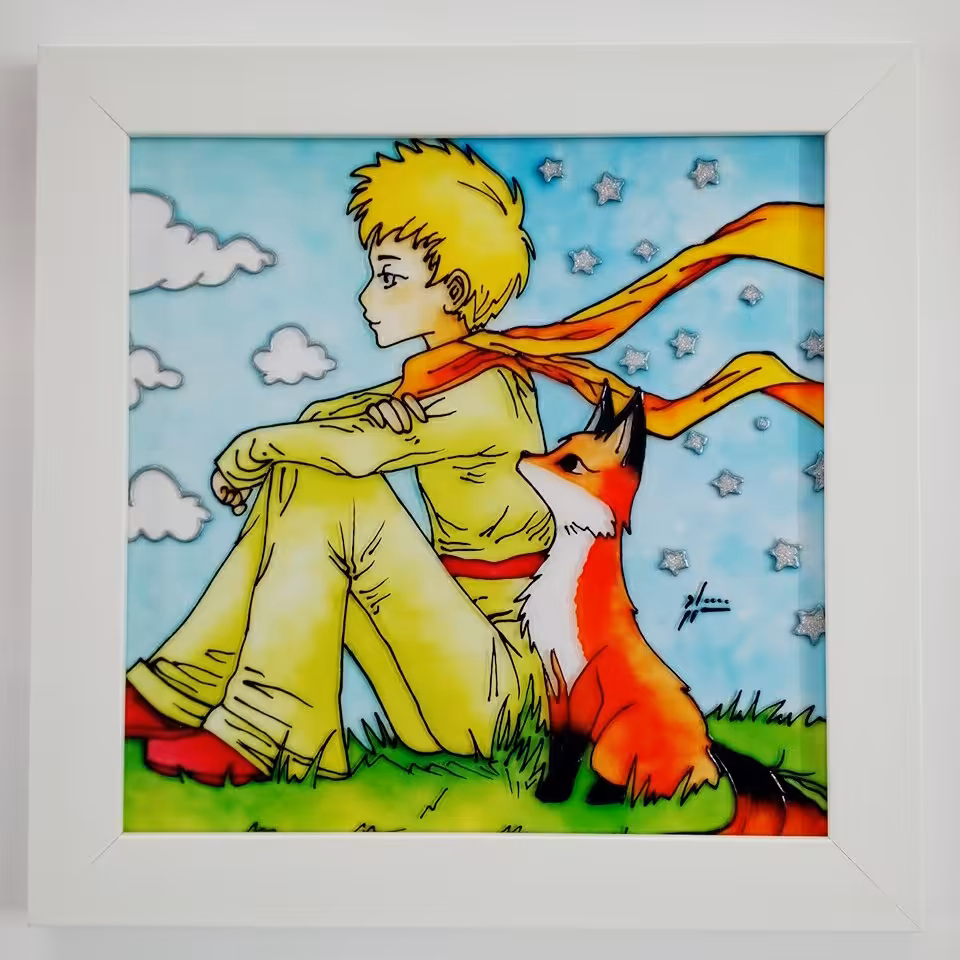 تابلو ویترای طرح شازده کوچولو