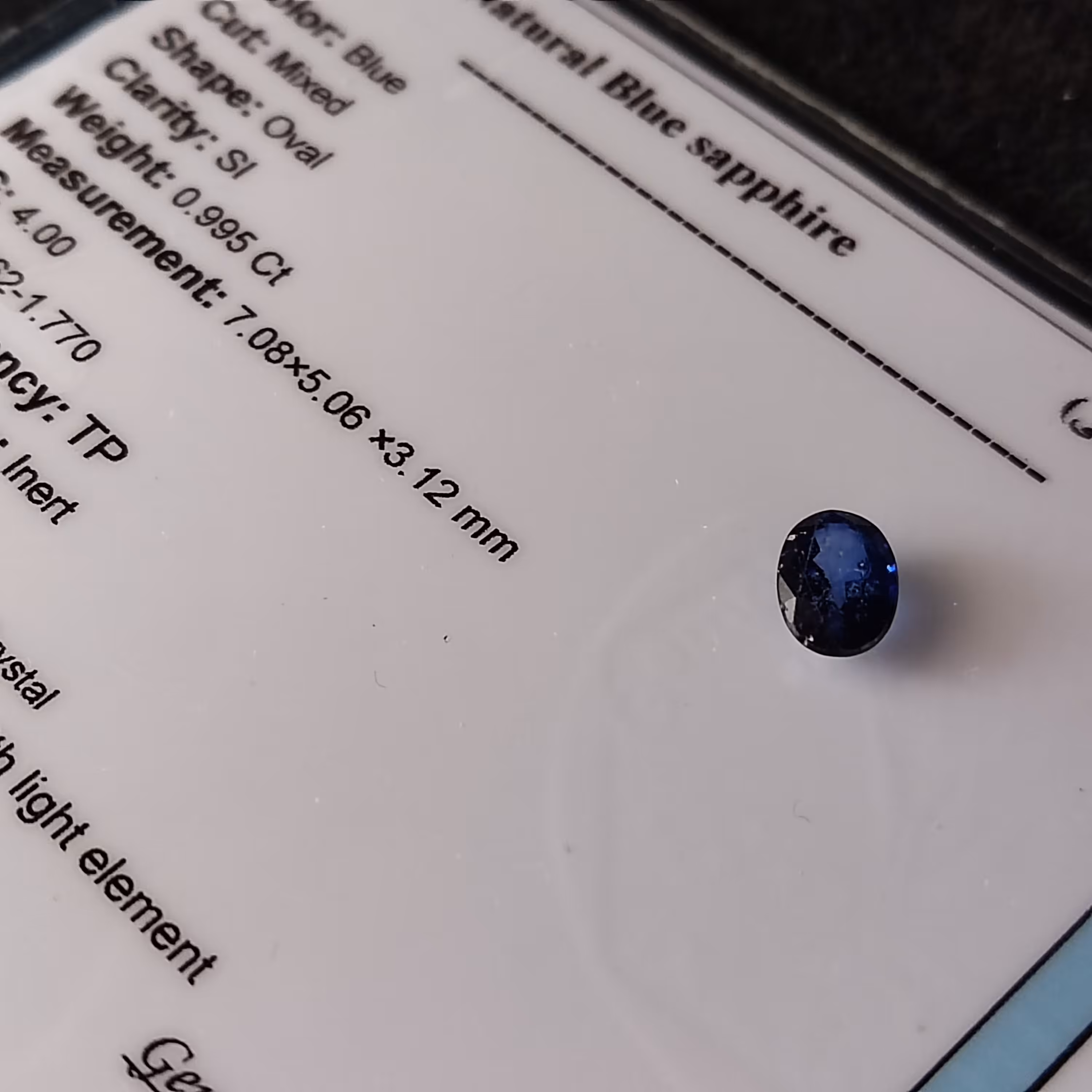 سفایر(یاقوت کبود) نچرال معدنی شناسنامه دار