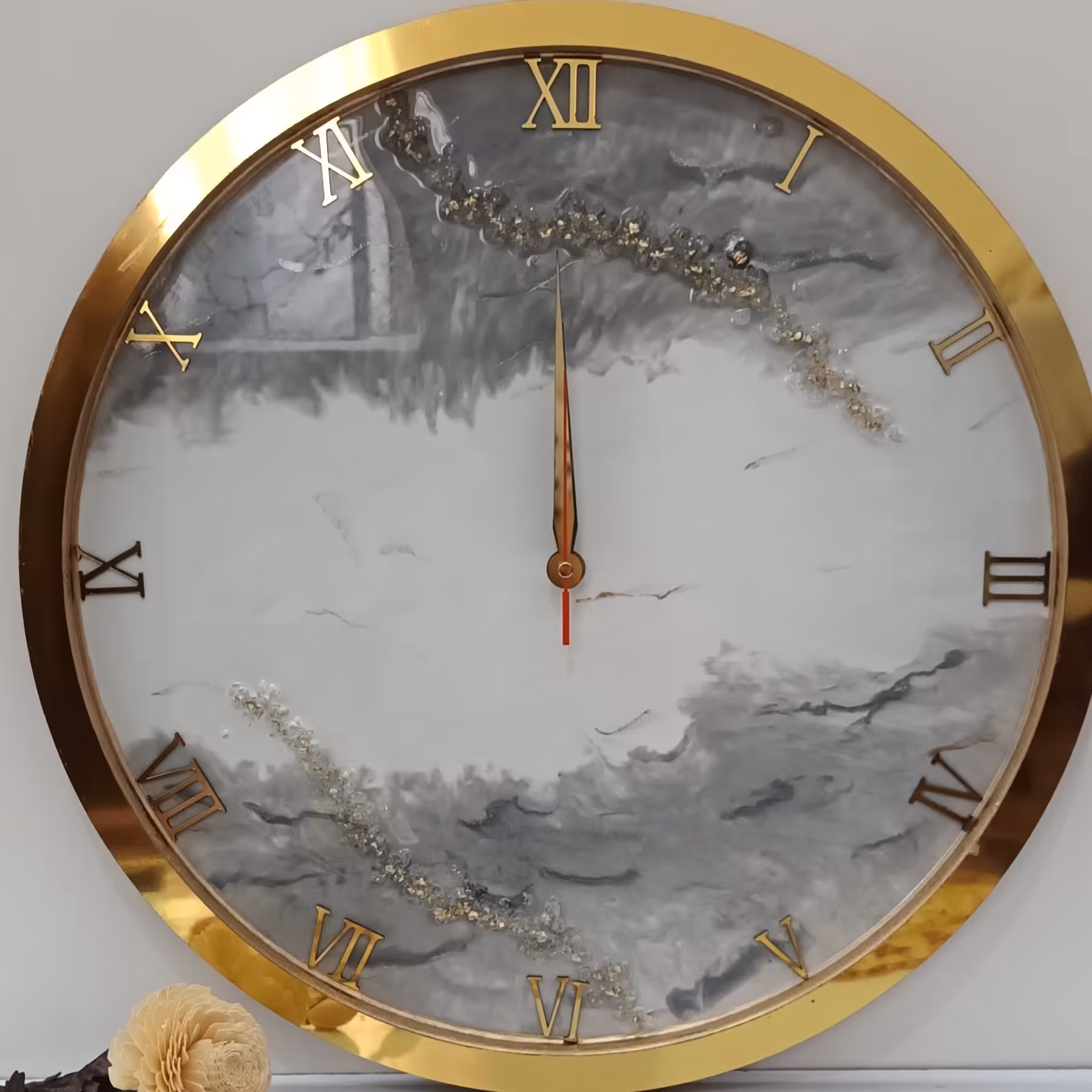 ساعت دیواری، ساعت چوبی، ساعت رزینی دست ساز