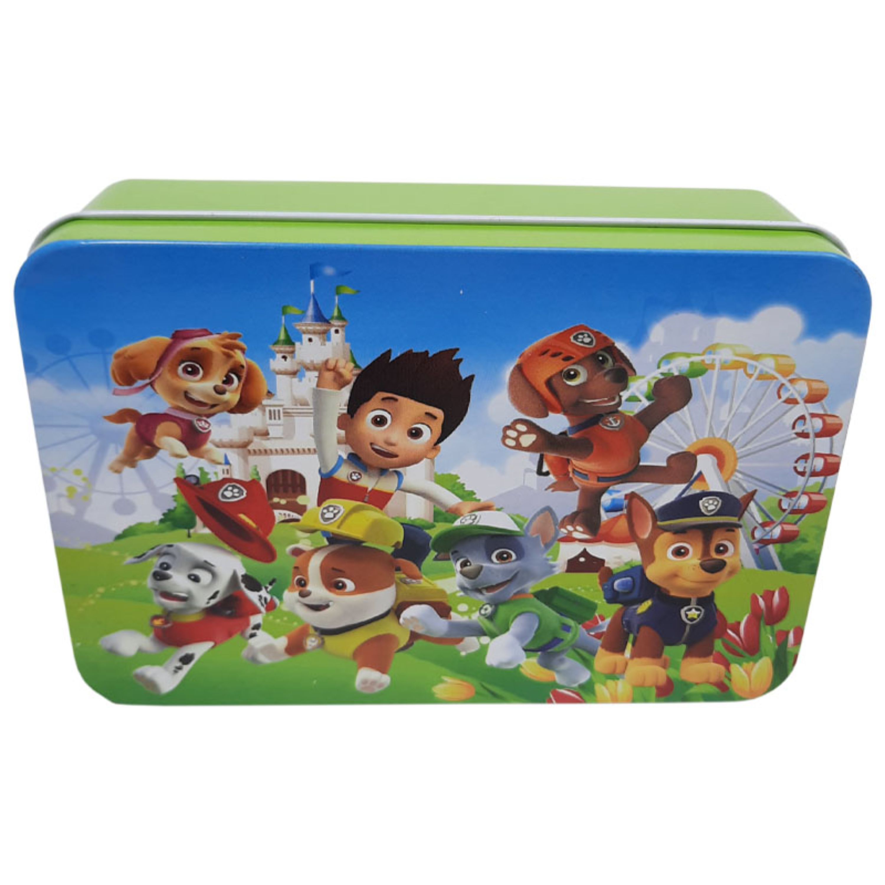 پازل چوبی جعبه فلزی 100 قطعه طرح سگ های نگهبان