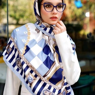 روسری ابریشم توییل ، روسری مجلسی ، کد V431