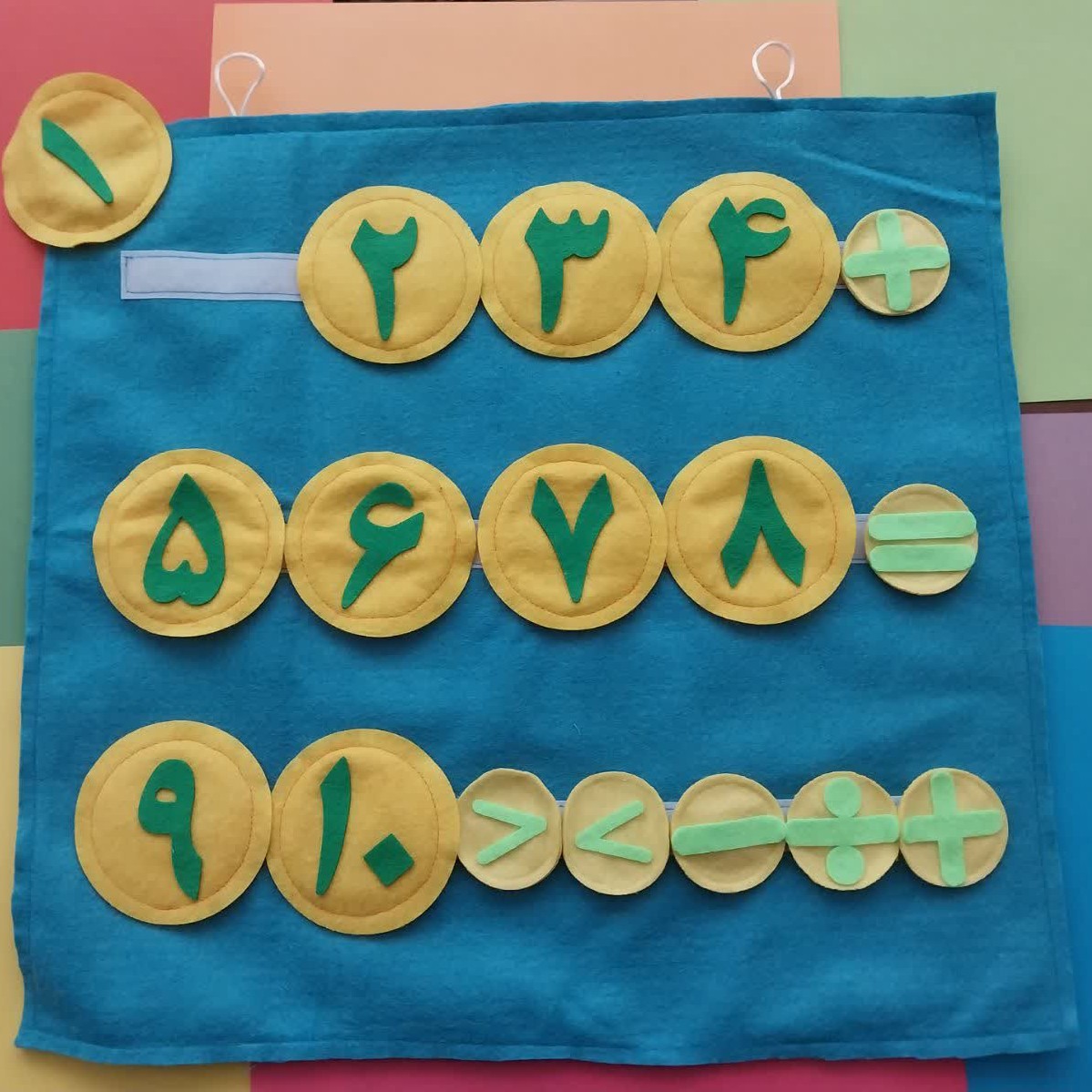 اسباب بازی اعداد مناسب معلمان با امکان نصب بر روی دیوار با ابعاد 50 در  50