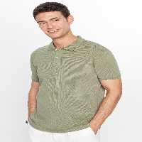 تی شرت یقه پولو سبز مردانه برش باریک 100 ٪ پارچه نرم ای و صاف PIKE POLO T Tudors