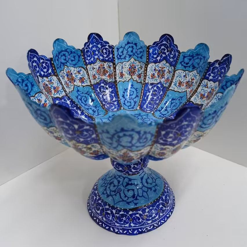 میوه خوری یا آجیل خوری 20 سانت میناکاری شده