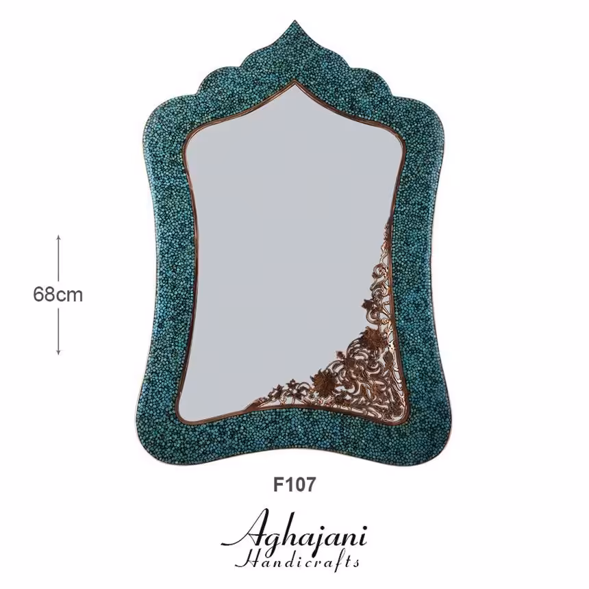 آینه  مستطیل 5 فیروزه کوبی آقاجانی کد F107