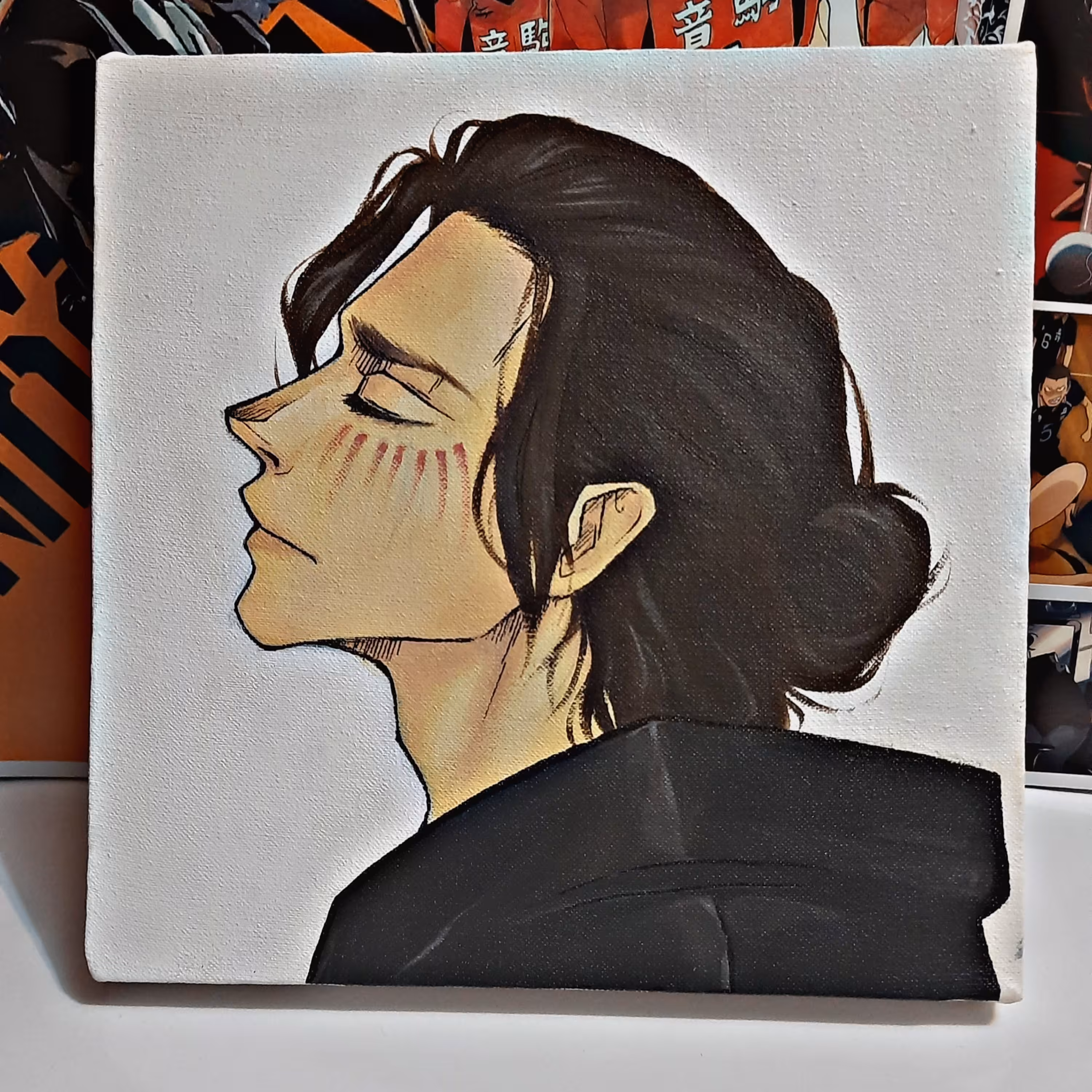 تابلو نقاشی انیمه اتک آن تایتان ارن ابعاد ( 20 در 20 )