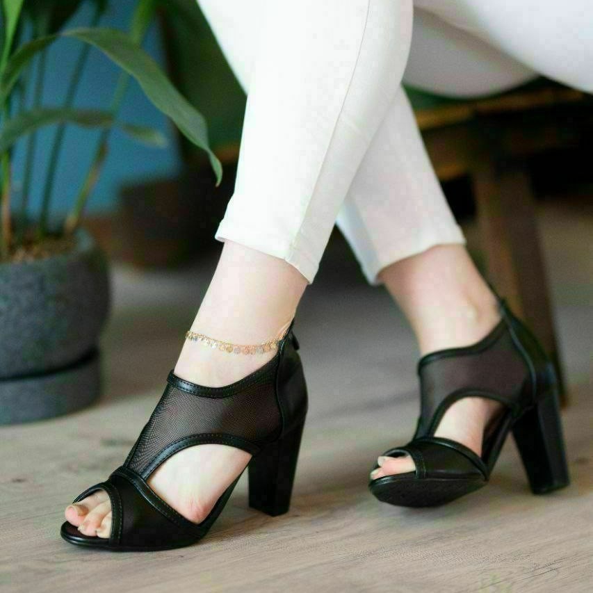 صندل زنانه پاشنه دار  عیدانه مدل 495 