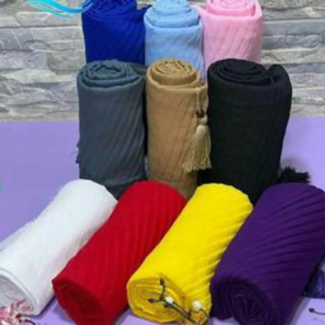 شال پلیسه  پم دار