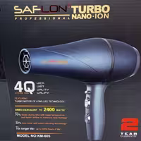 سشوار حرفه ای 2400 وات توربو SAFLON گارانتی دار - کد 605  