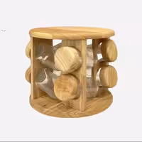 ست ادویه 8 تایی چوبی گردان ایستاده یونیک 6105