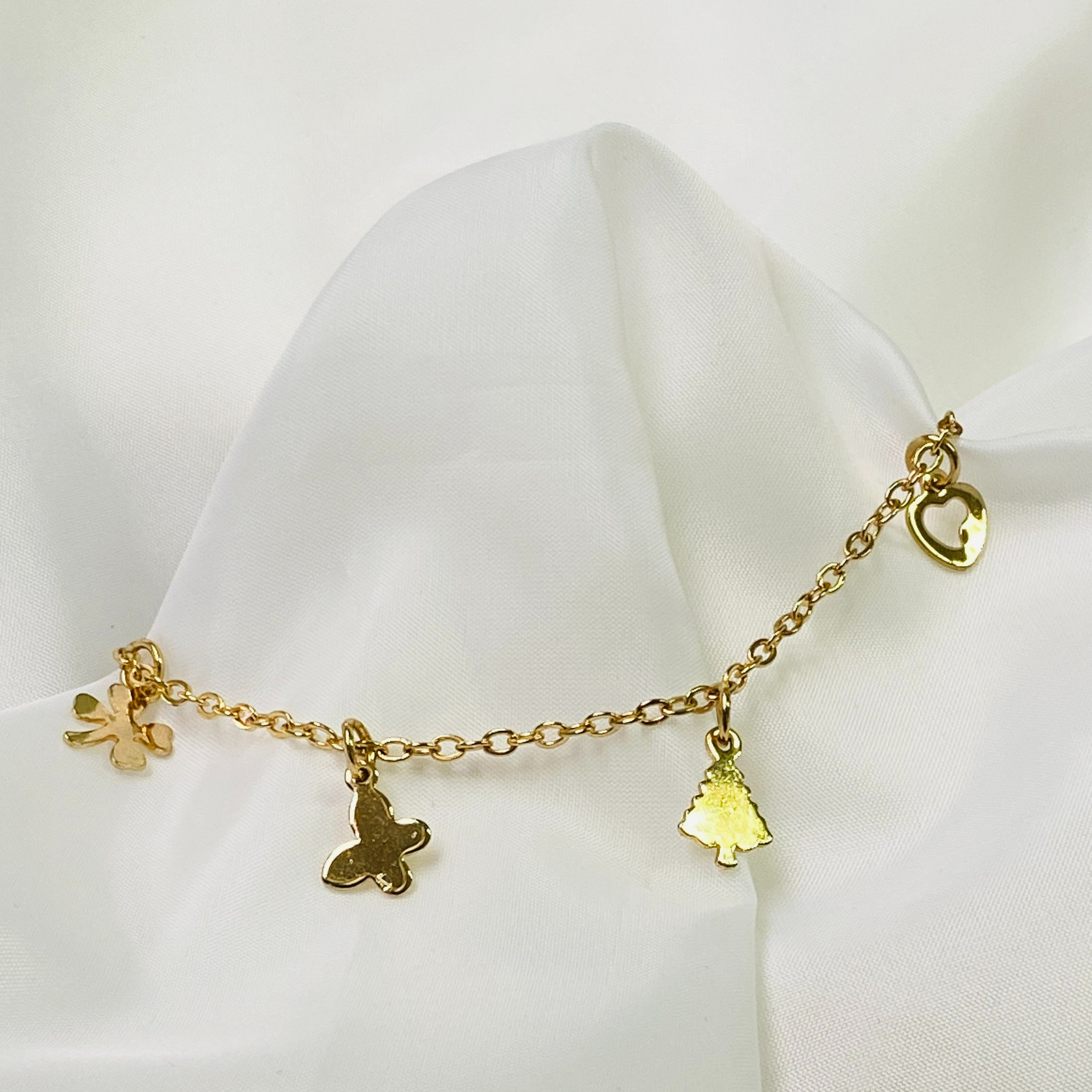 دستبند آویز دار ظریف استیل