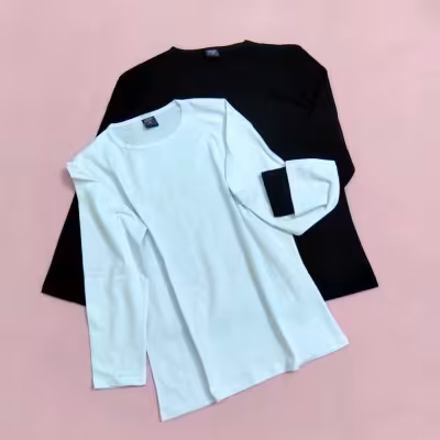 بلوز آستین بلند نخ پنبه ساده زنانه و مردانه