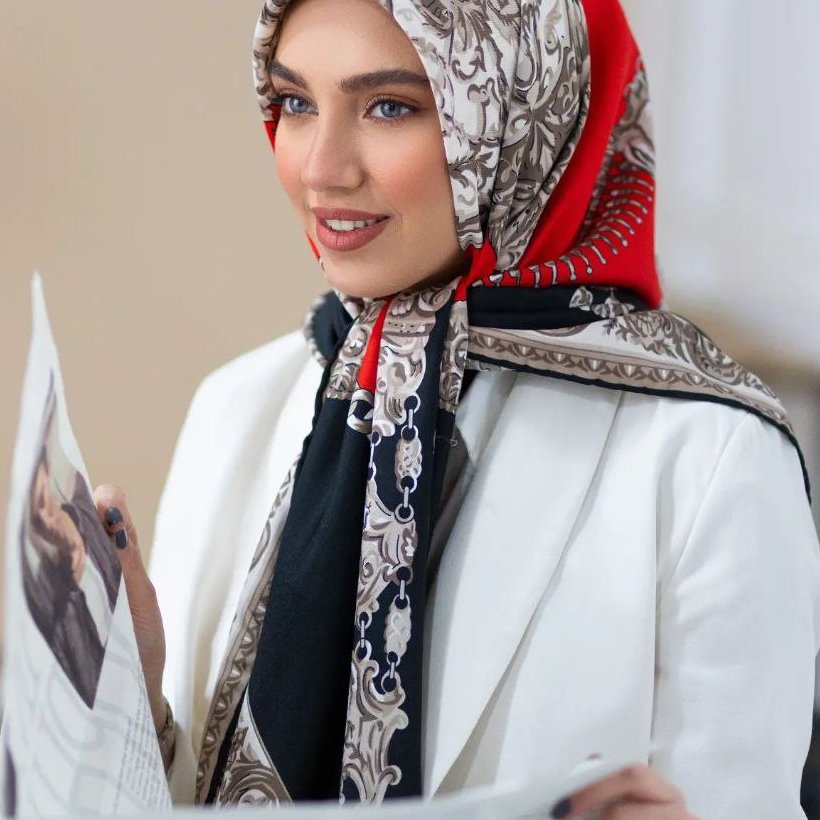 روسری ابریشم توییل قواره 140سری سوم