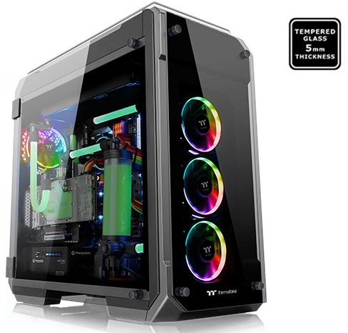 کیس ترمالتیک مدل View 71 Tempered Glass RGB Edition