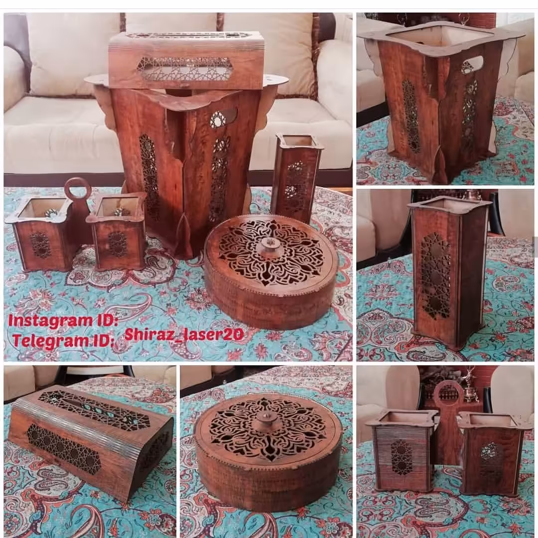 ست سطل و جا دستمال